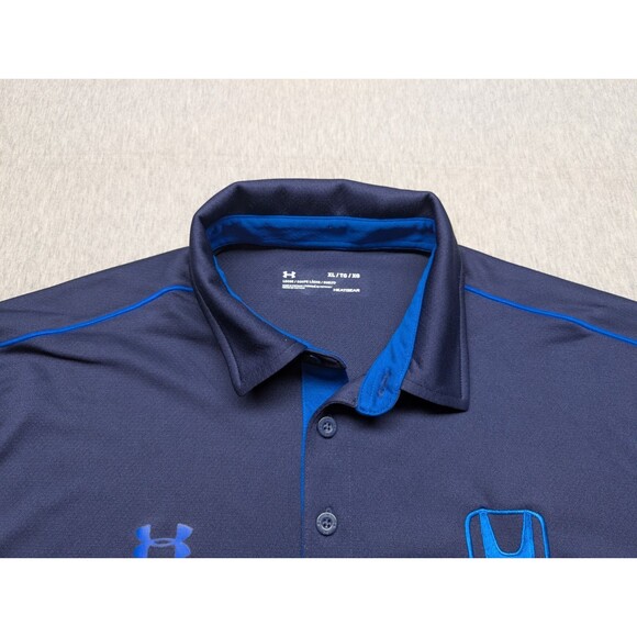 Honda Embroidery Under Armour Mens Tech Golf Polo Shirt  Fit Navy Size XL - Picture 6 of 9